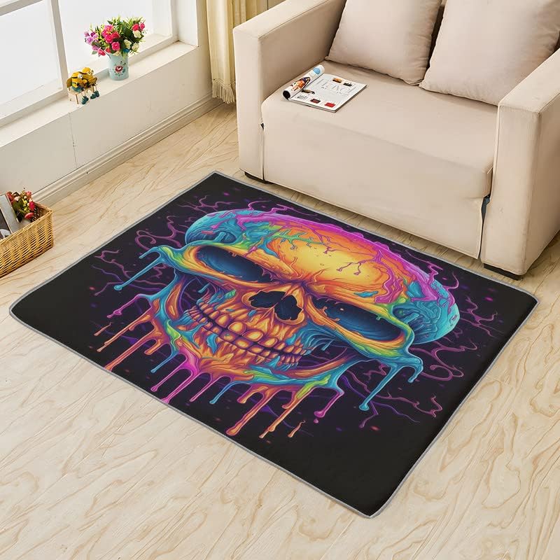 Miniatura 11 de Alfombras lavables para entrada, sala de estar, dormitorio, alfombra de la parca y decoración del hogar, alfombra de área de terror de 2 x 3, Parca