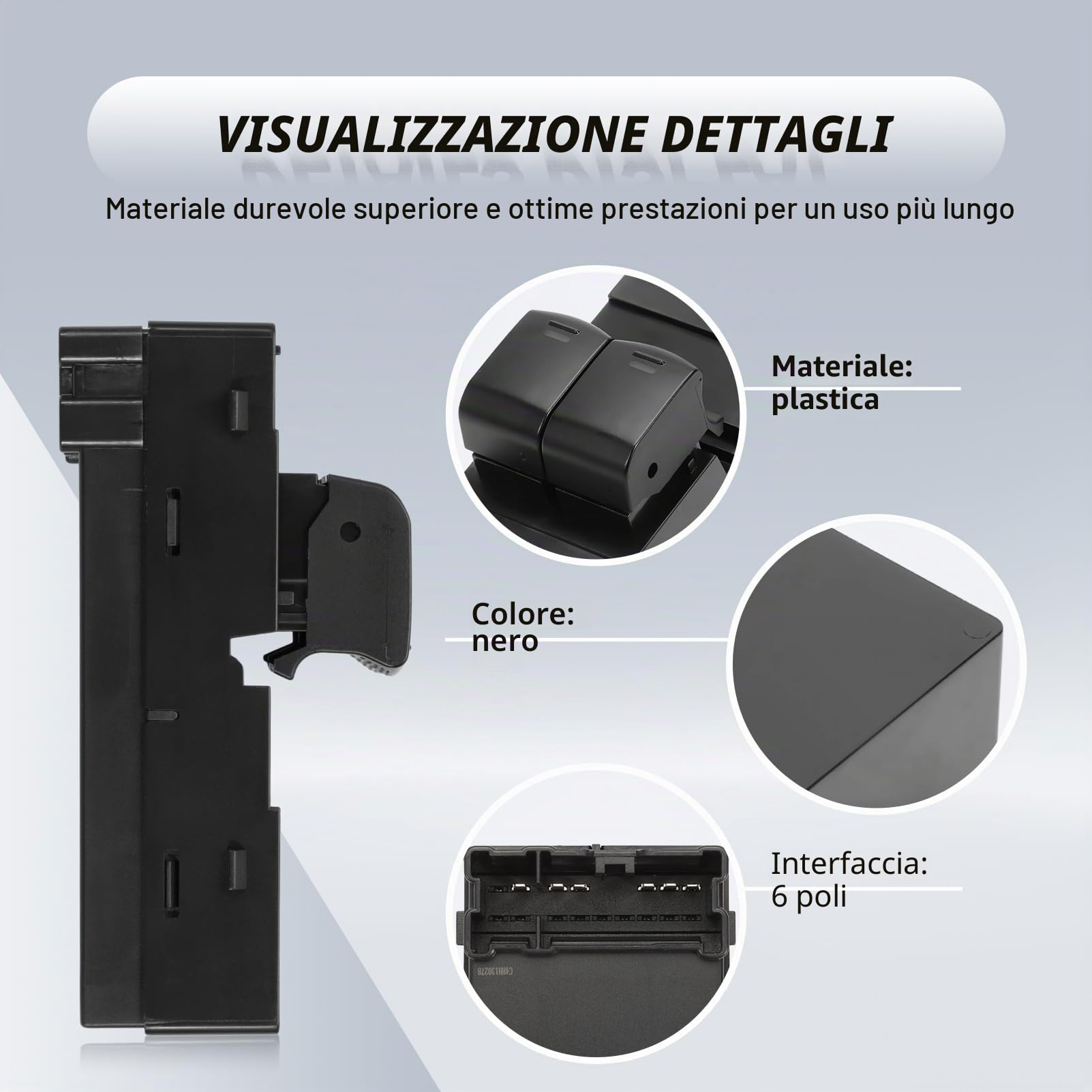 Interruttore alzacristallo elettrico per Micra III K12 2003-2010 25401-AX600 25401AX600 25401-AX600 Pulsante di controllo dell'alzacristallo elettrico