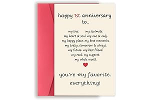 1st Wedding Anniversary Card for Him or Her - Funny 1 Year...