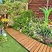 RELIANCER 8' Wooden Garden Pathway,Outdoor Roll Out Cedar Straight Walkway,Patio Path Decorative Garden Boardwalk Walkways,Weather-Resistant Roll Up Beach Wood Road Floor,Wedding Party Pathways