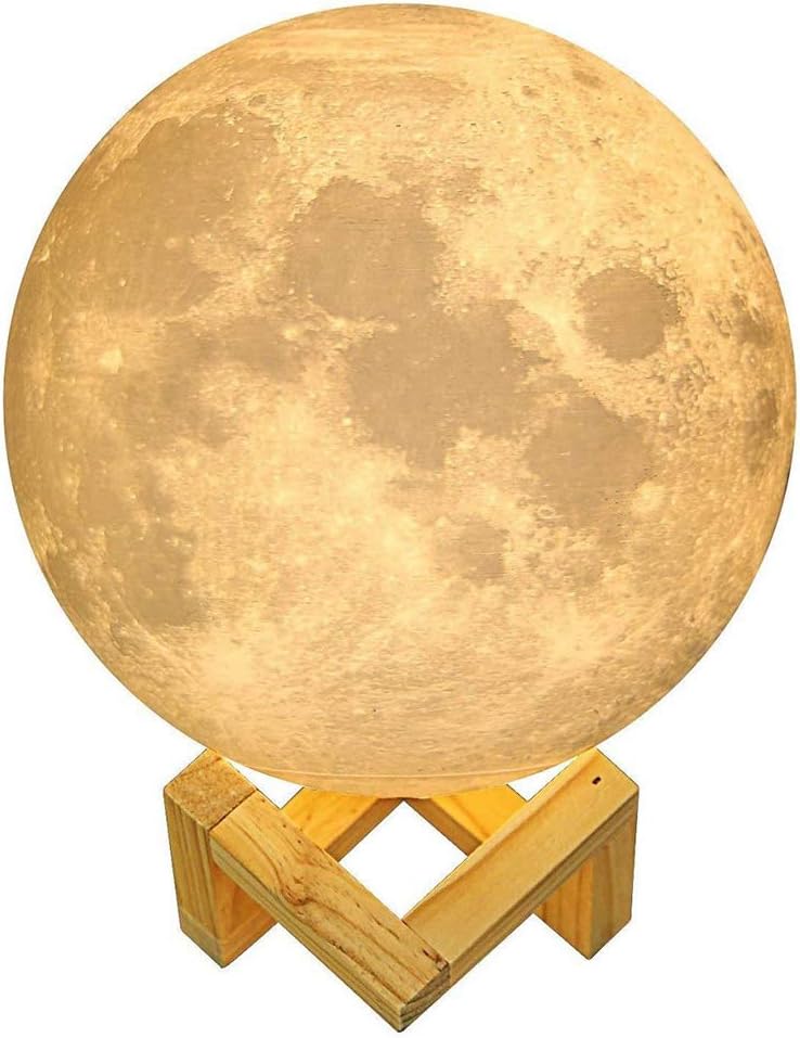 Generic Moon Lamp, White, 20 cm, EM-012-01