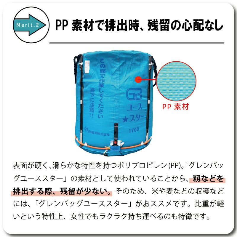 Amazon | 1個 グレンバッグユーススター 1700L 1t ライスセンター 一般