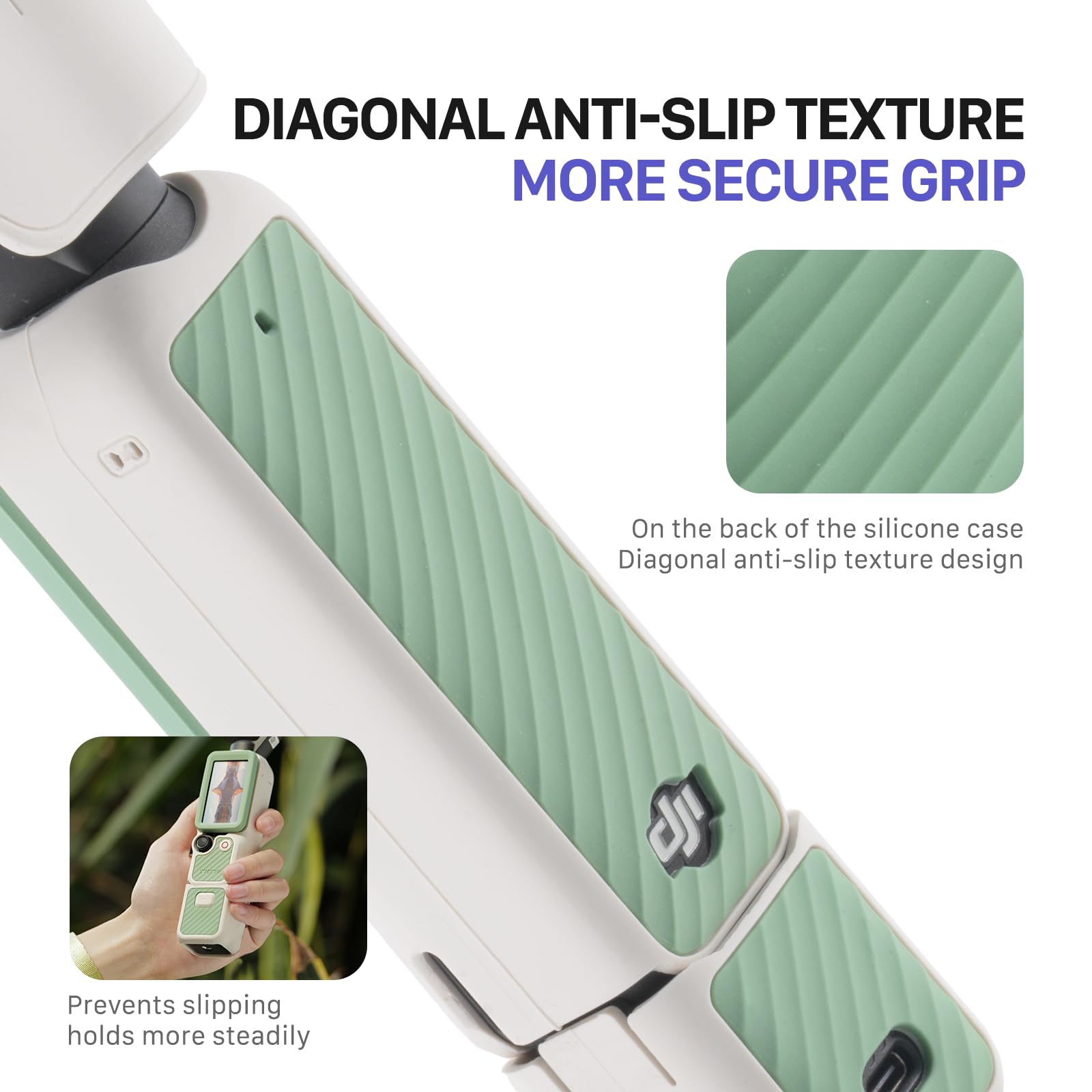 Tilta Silikon Schutzhülle Komplettset für DJI Osmo Pocket 4, Rundumschutz Protective Case, Weiches Silikonmaterial, Mit Bildschirm + Gimbal + Griff + Verlängerungsgriff Cover - Lila TA-T96-PCB-LP