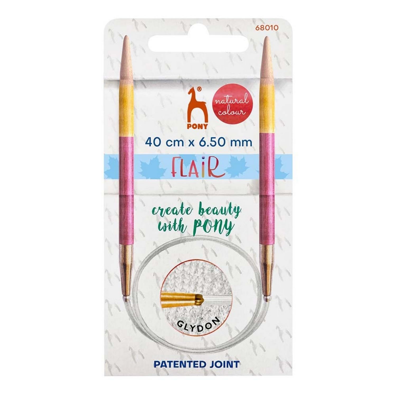 B&Q -  Flr Circ 40Cmx6.50mmKnitting Pins: Circular: Fixed: Hand Coloured: Flair: 40Cm X 6.50mmPony