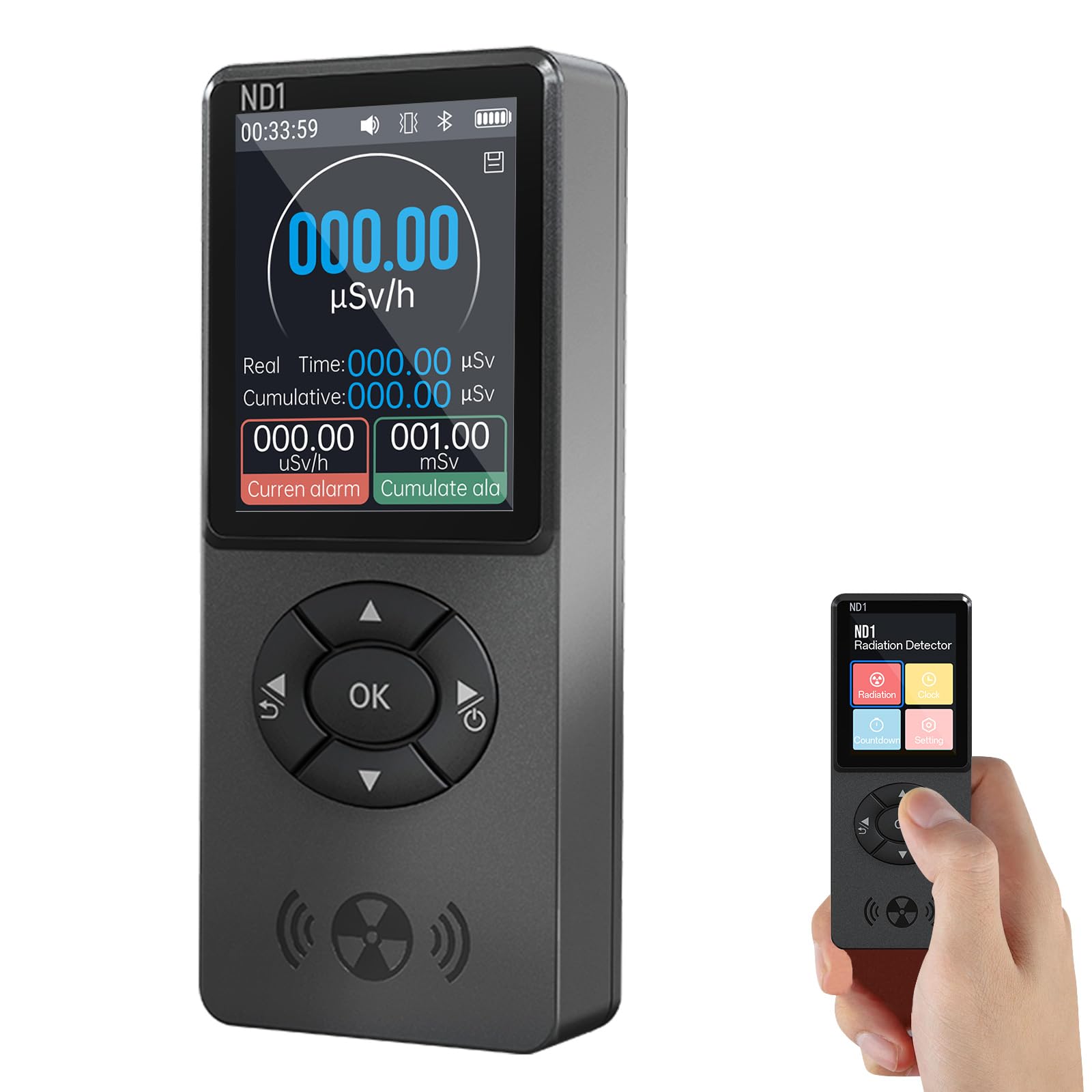 4in1CO検知器アラームLCD画面付磁気モニター緊急アラートポータブル Amazon | ALIENTEK ガイガーカウンター核放射線検出器、ND1ポータブル