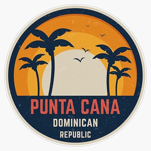 Generic Punta Cana - Adhesivo de vinilo impermeable para parachoques de República Dominicana, calcomanía para ventana de laptop, 5 pulgadas,
