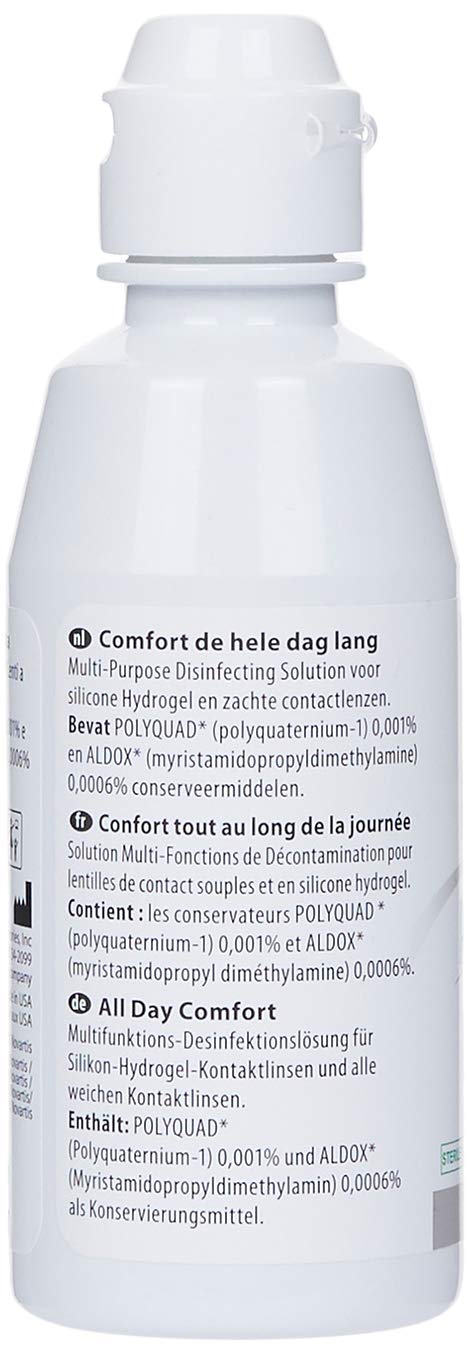 Opti-Free PureMoist - Soluzione di manutenzione per lenti, confezione da viaggio, 1 x 90 ml