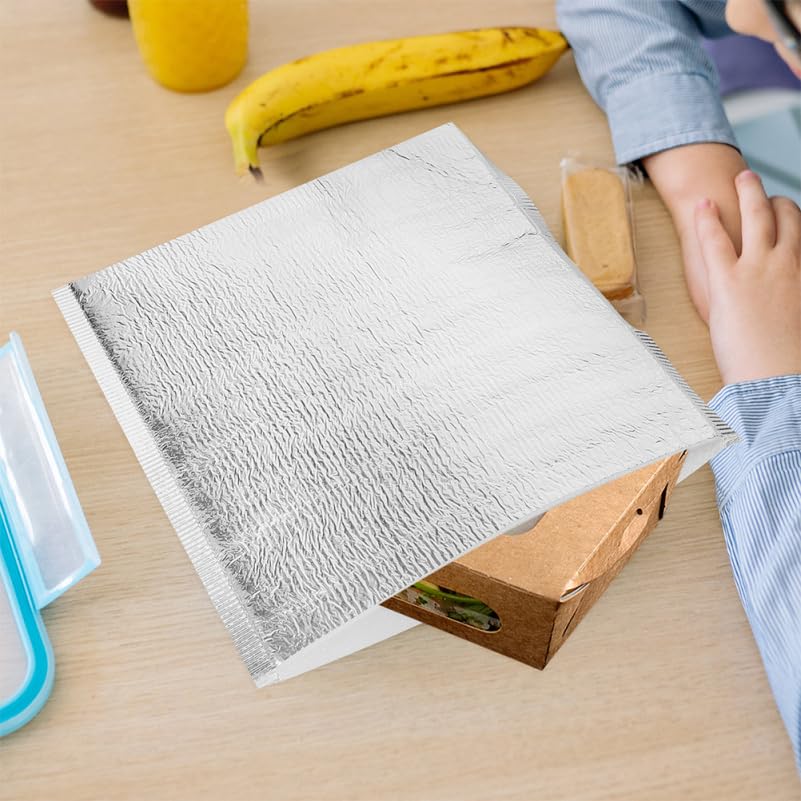 ULTECHNOVO Lot de 50 enveloppes isolantes réutilisables et isolées pour expédition à froid, glace thermique, aluminium argenté