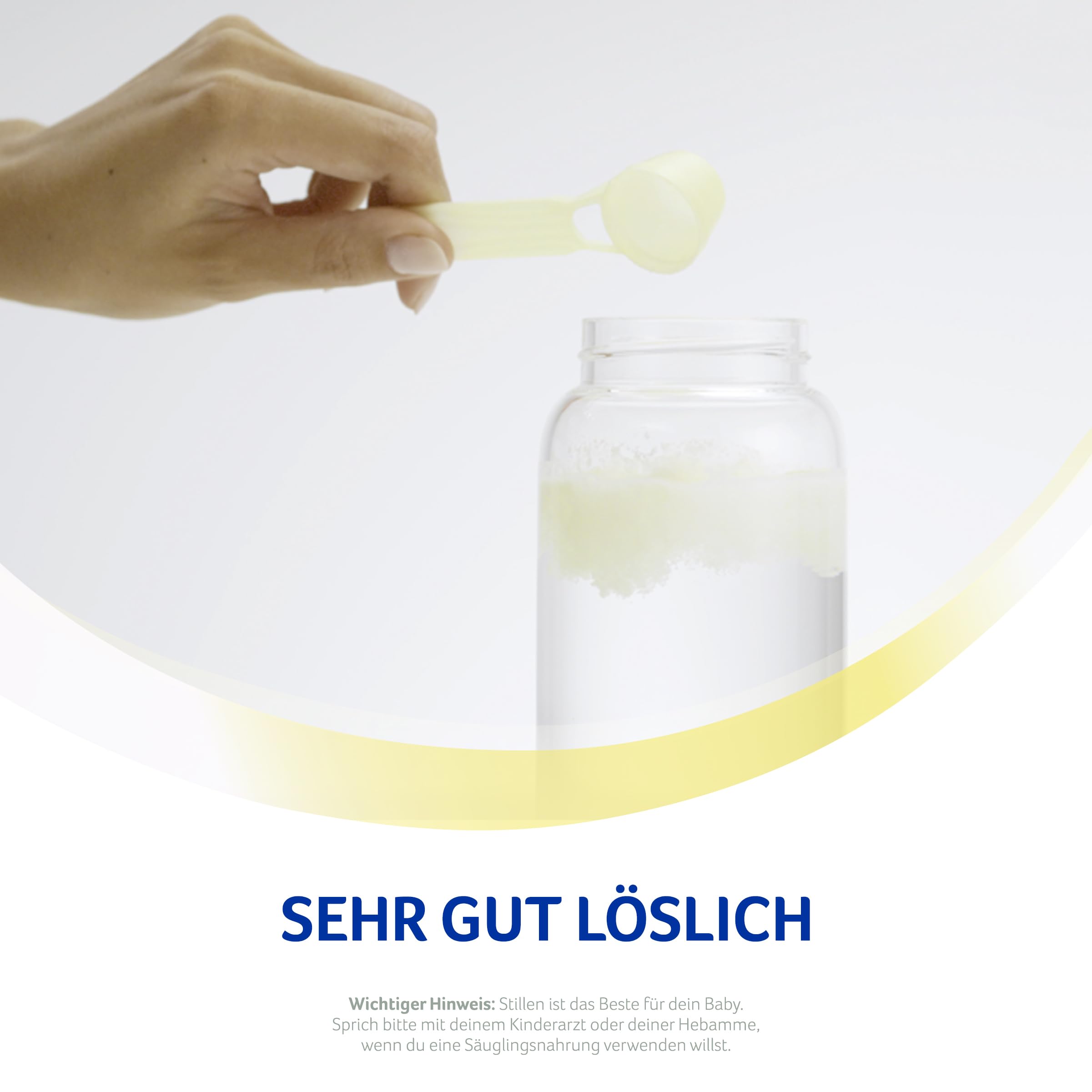 BEBA 1 - Anfangsmilch von Geburt an, Nur Laktose, Ohne Palmöl, Ohne Fischöl, Babynahrung, Baby-Milchpulver, 6er Pack (6 x 800g)