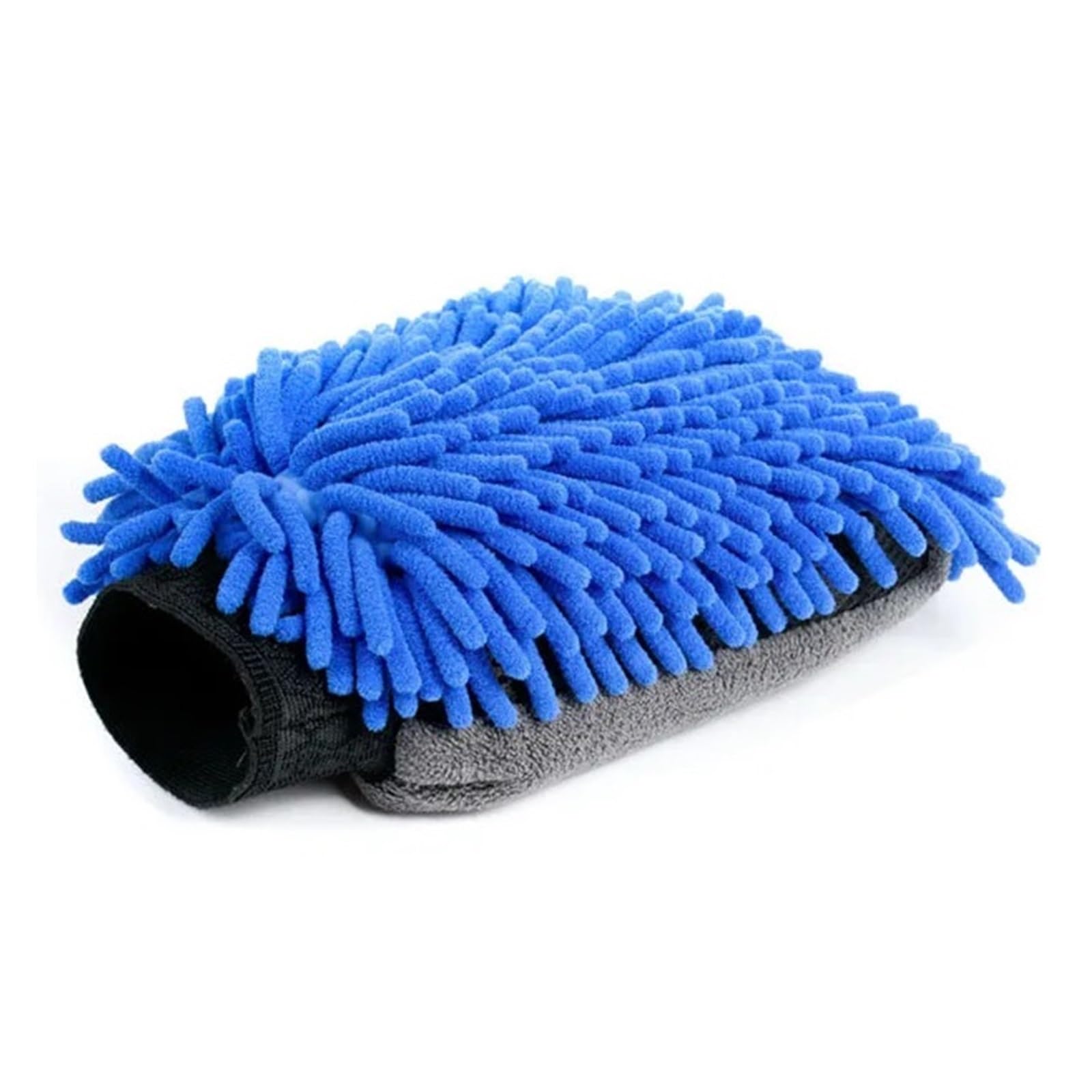DYYEUAVT 2Piece Waterproof And Thick Microfiber Car Wash Glove, Double Sided For Automotive Polishing Cleaning(Bleu)