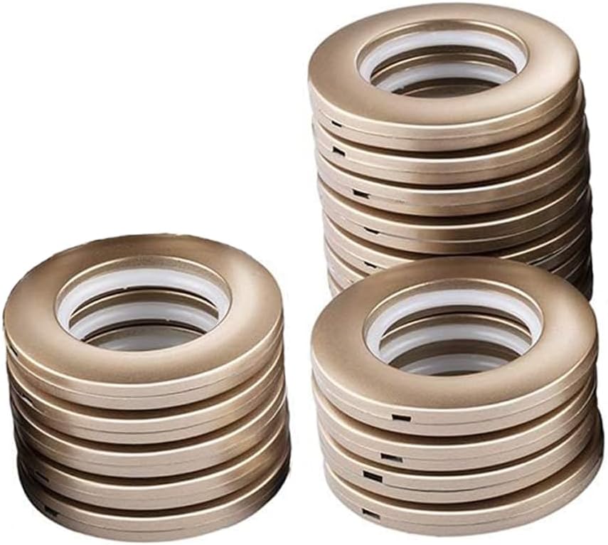 CENGOOD Curtain Grommets Inner Diameter 1-9/16"(4cm) Silencer Sliding Brown Pack of 16