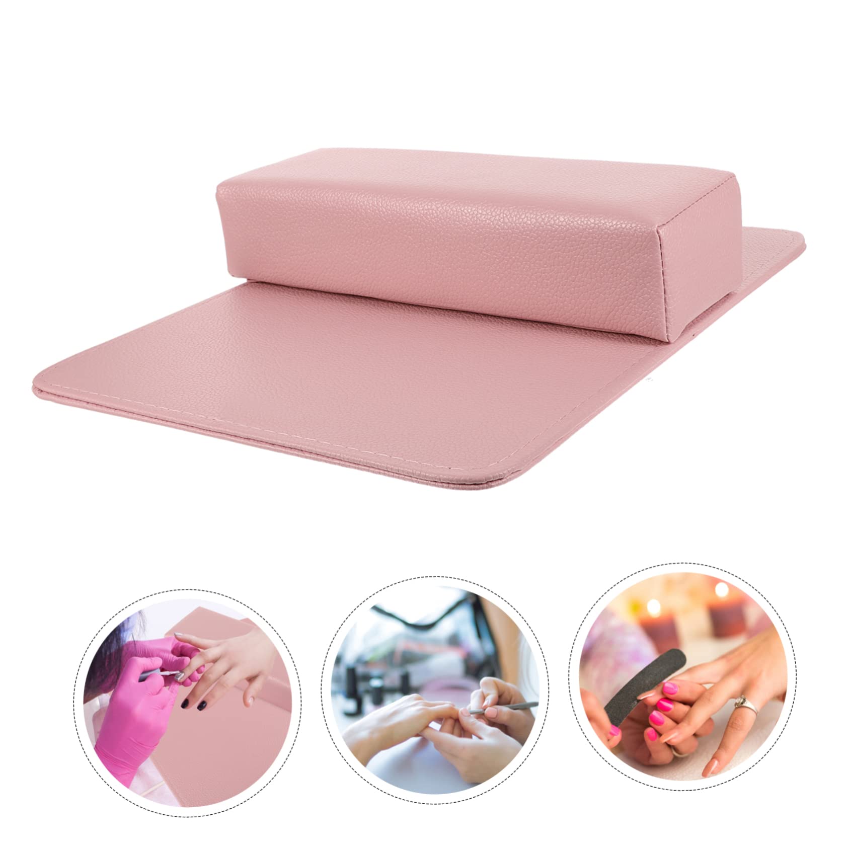 Cuscino Manicure Estetista in Pu Rosa, Set 2 Pezzi Rettangolare