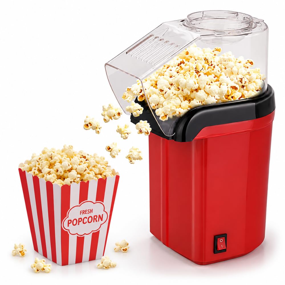Drumstone Electric Popcorn Maker Machine, Hot Air Oil Free Popcorn Maker, Fast Popcorn Snack Maker for Home, Healthy Corn Popper for Movie Nights-(𝐒𝐩𝐞𝐜𝐢𝐚𝐥 𝟏𝟓 𝐘𝐞𝐚𝐫𝐬 𝐖𝐚𝐫𝐫𝐚𝐧𝐭𝐲)-picture-33