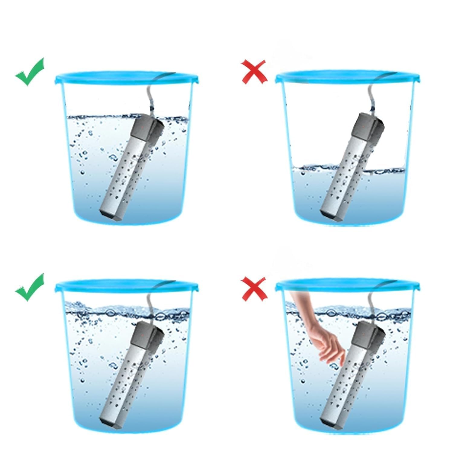 Riscaldatore Piscina, Riscaldatori A Immersione 2500W, Acciaio Inox 304, Scaldatore Ad Immersione, con Controller del Termostato Digitale
