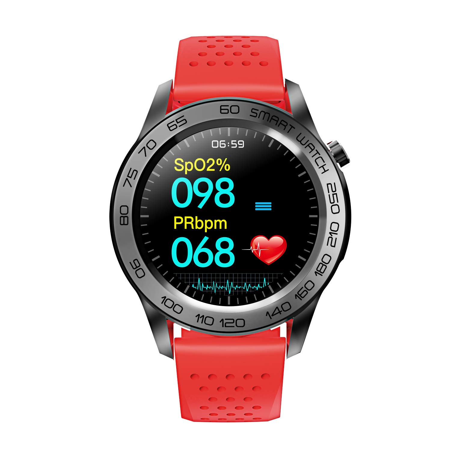 Inteligentny zegarek fitness tracker aktywności monitor pełny ekran dotykowy wodoodporne zegarki mężczyźni z pulsometrem snu monitor zdrowia sport krokomierz