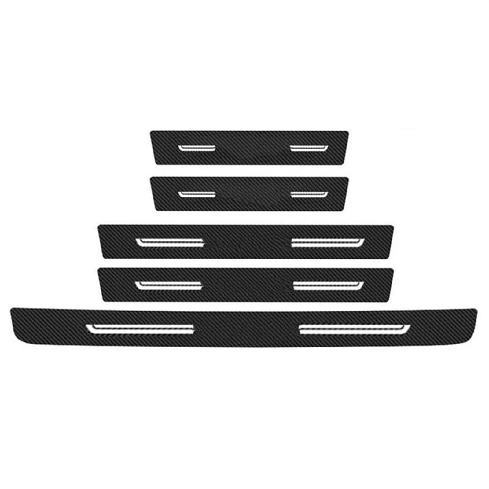 for A3 Car Trunk Door Threshold Anti Scratch Stickers Protective Film Car Door Entry Pedal Guards Decoration Bumper Protector Strip(5pcs)