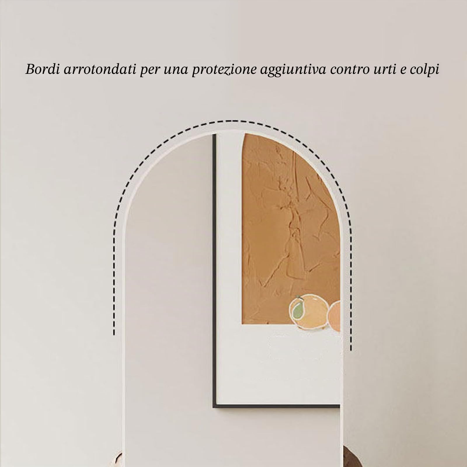 Ruotabile a 360° Specchio figura intera con appendiabiti, Specchio lungo fino al pavimento con ruote, Appendiabiti da Terra con specchio da terra per soggiorno o camera da letto, corridoio