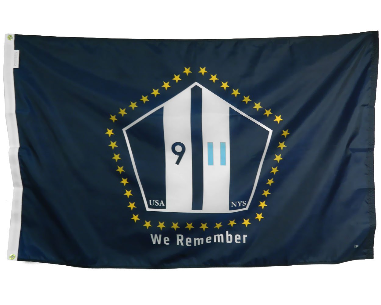 3x5' September 11 "We Remember" 9/11 Commemorative Outdoor Flag - Durable All Weather Nylon & Reinforced Fly End Stitching - Made in USA by Gettysburg Flag Works