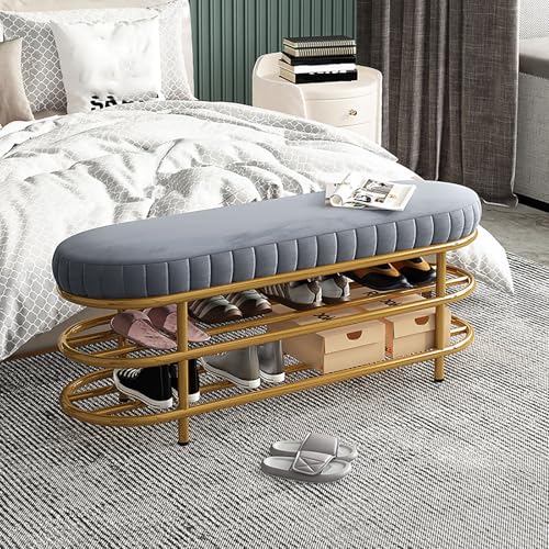 Banc à chaussures 3 niveaux avec coussin 80 cm pour entrée - 3