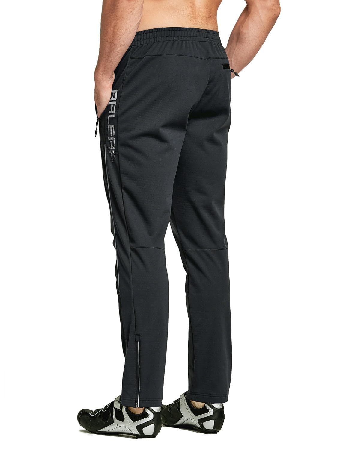 baleaf Pantalones de Ciclismo para Hombre, con Forro Polar, Impermeables, Resistentes al Viento, Pantalones de Senderismo aislados, Pantalones de esquí y Escalada al Aire Libre