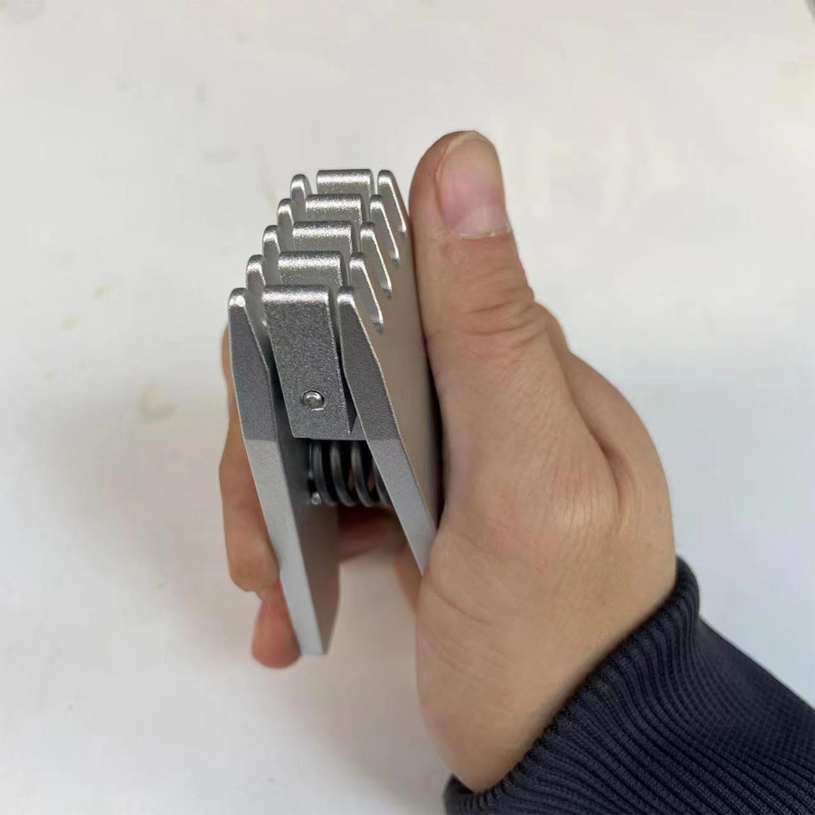 Morsetto di Tensione per Racchetta da Badminton, Morsetto di avviamento per Badminton, a 5 Denti, per Racchette da Badminton, in Lega di Alluminio, Accessori per Macchine per incordatura, Pinza per