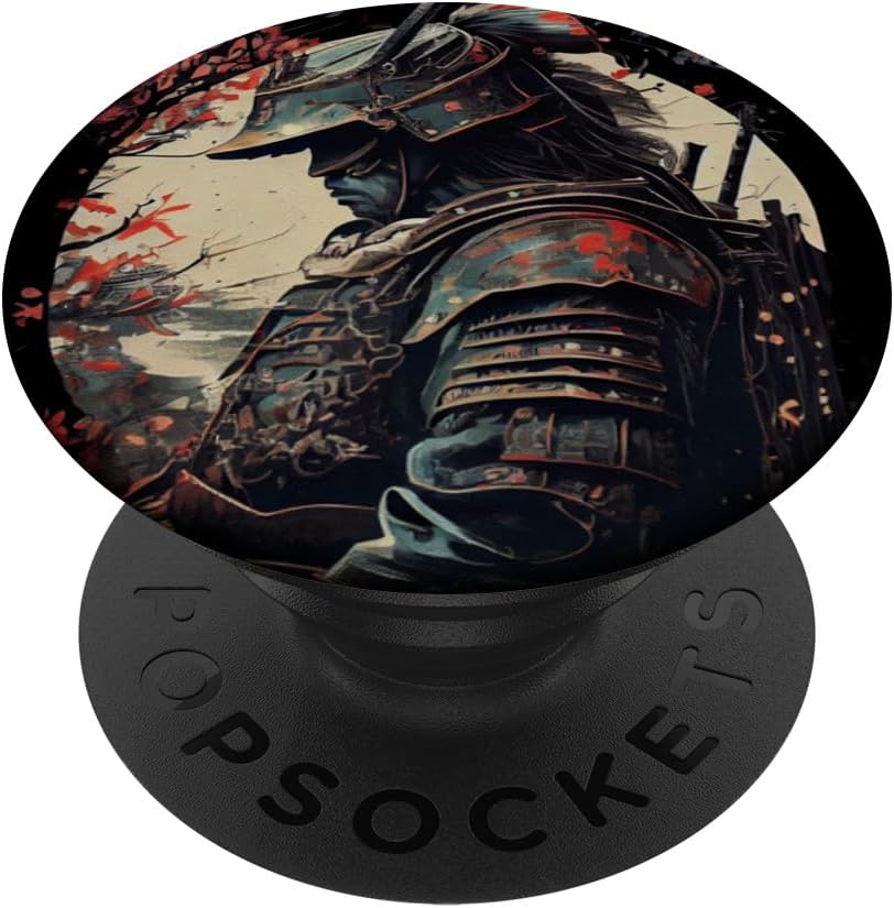 Japanese Art Samurai Vintage Fighter Retro Graphic PopSockets PopWallet for MagSafe