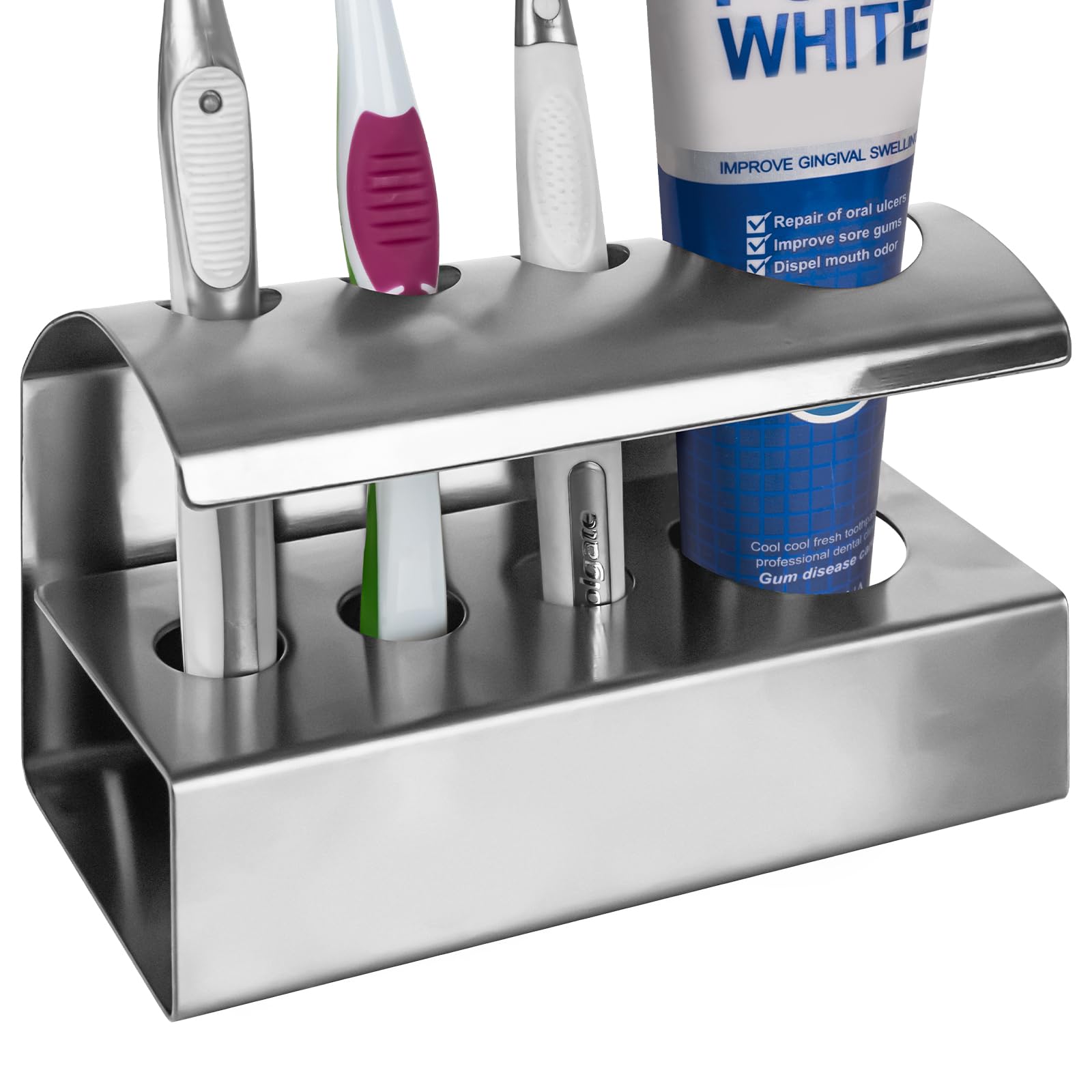 Support de brosse à dents de comptoir inox anti-rouille pour la douche