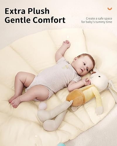 Miniatura 2 de ANGELBLISS Tapete de gimnasio 5 en 1 para bebé, reversible con 5 juguetes sensoriales para el desarrollo basado en escenarios, centro de actividades