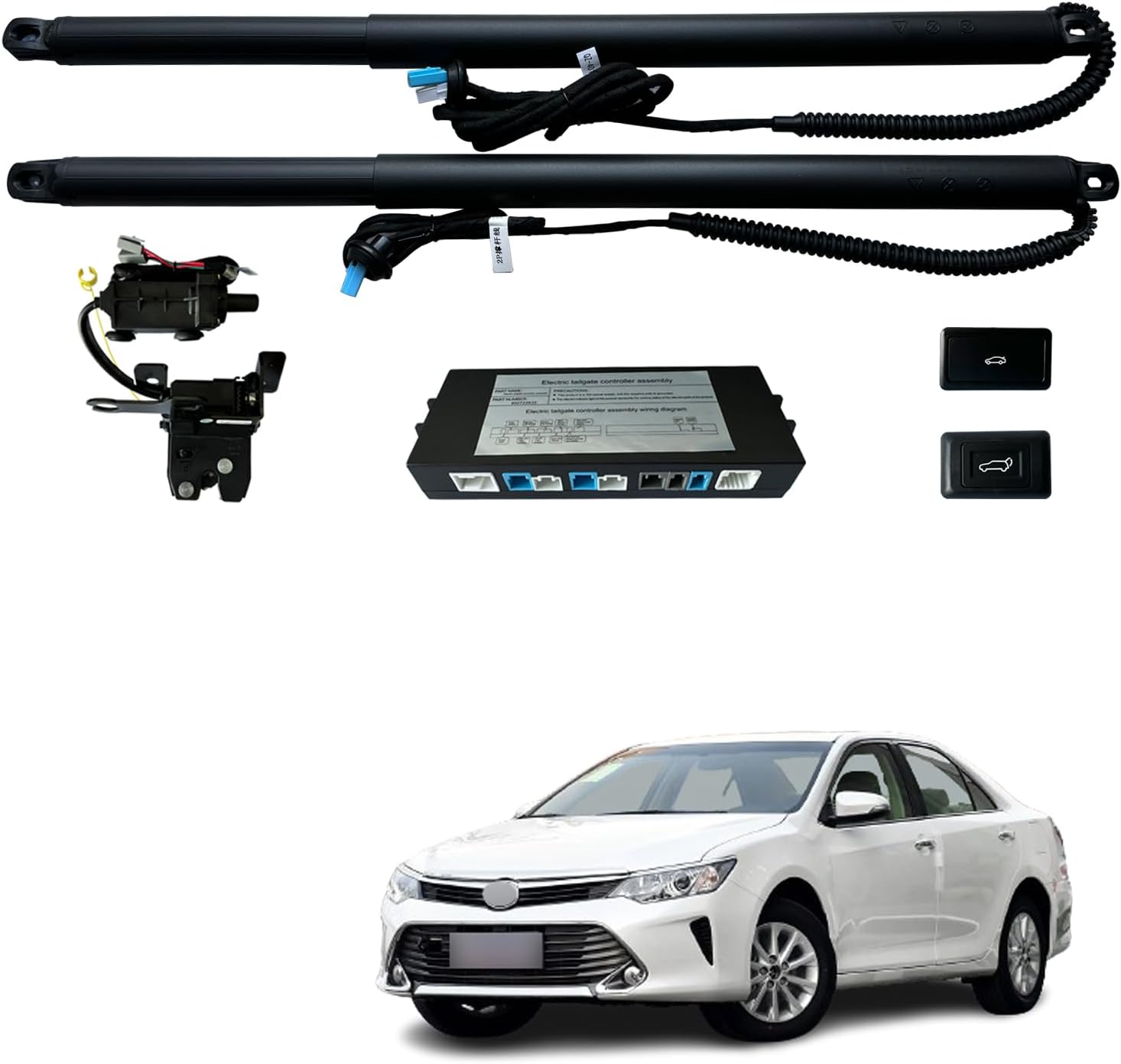 Power Liftgate Kit for Toyota Camry XV80 2024 2025 Hands-Free Electric Tailgate Lift System Automatic Trunk Opener OEM Key Fob Remote Supported + Foot Sensor