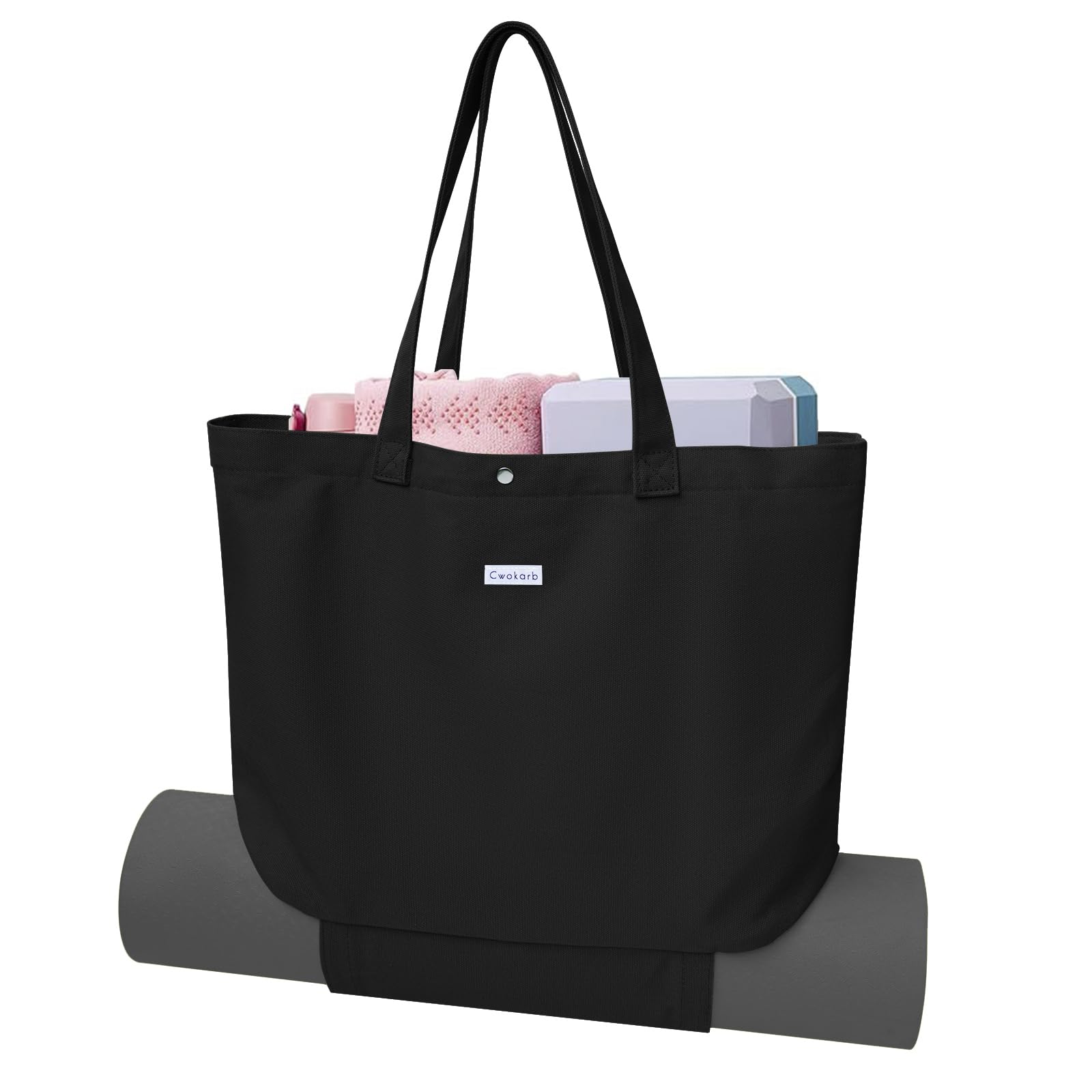 Yoga Bags for Women Canvas Yoga Mats Bags Carrier Pocket Carryall Bag for Office,Workout,Pilates,Travel and Gym