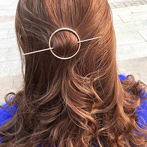 Pinzas para el cabello Dreamyn diseño geométrico dorado miniatura 3
