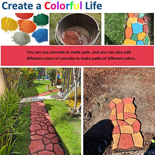 Anothera 4Pack 13.4"x13.4"x1.42" Walk Maker Reusable Concrete Path Maker Molds Stepping Stone Paver Lawn Patio Yard Garden DIY Walkway Pavement Paving Moulds (Irregular)