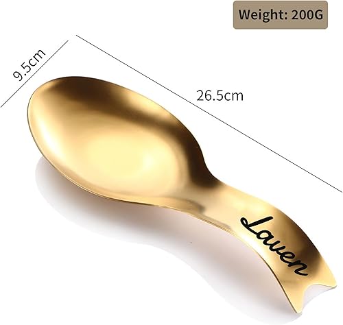 Miniatura 3 de Soporte de cuchara de acero inoxidable personalizado adecuado para estufa de cocina, tamaño grande, apto para lavavajillas, hermosas cucharas