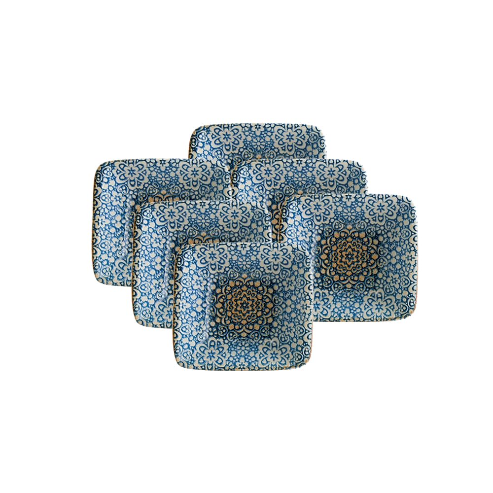 Bonna Porselen Alhambra Gourmet Düz Tabak 21 Cm 6'lı Takım Alhgrm21dz