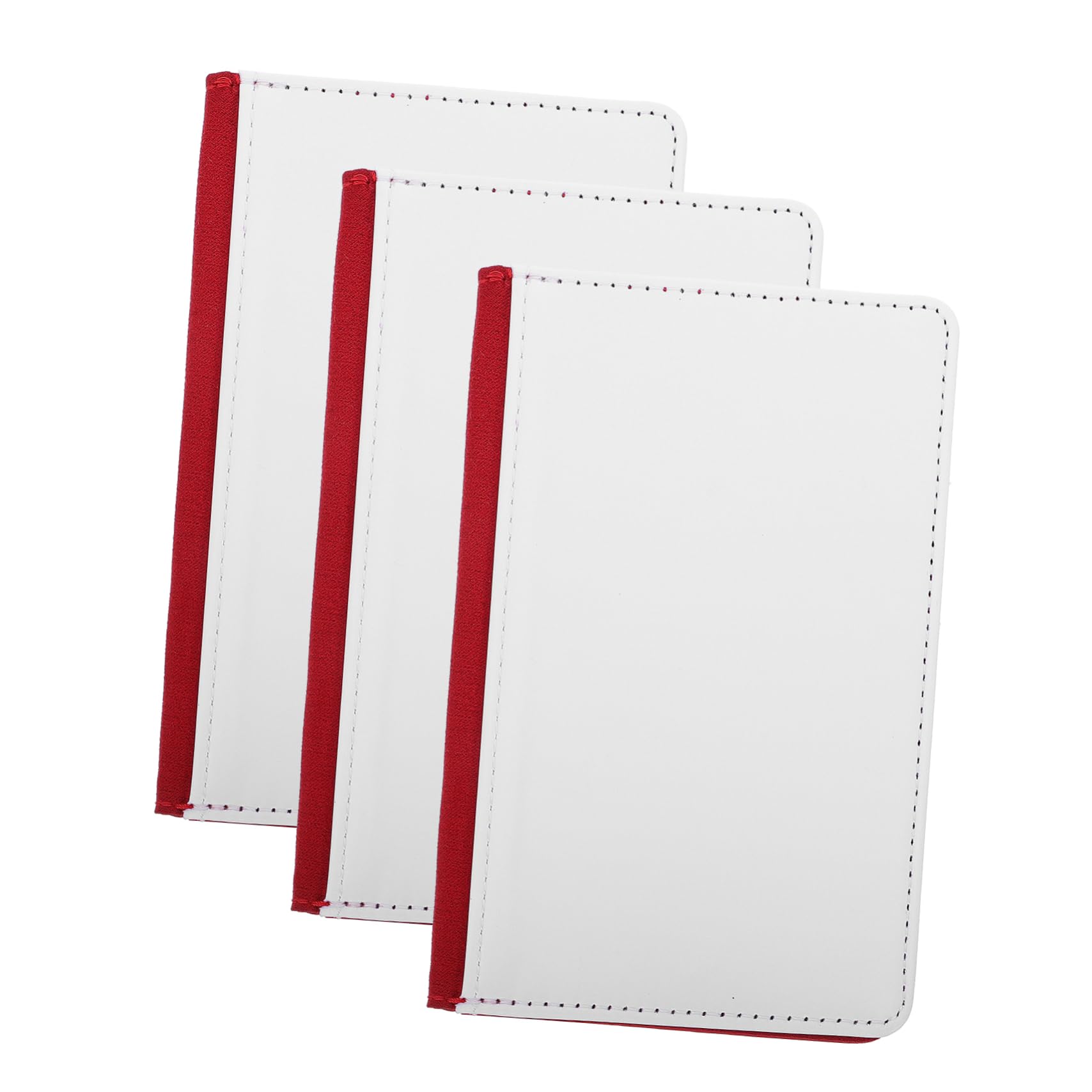 Holibanna Billetera de Viaje Roja de Cuero PU 3 Piezas Gran Capacidad y Diseño Práctico para Organizar Pasaportes y Tarjetas de Forma Segura