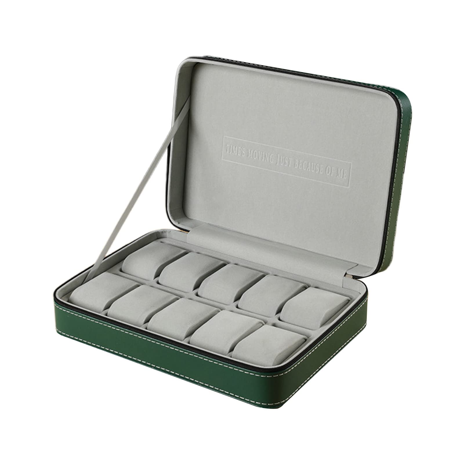 oringnat Box Watch Cases 6/10/12 Slot Portable Travel Zipper Bag Collector Storage Watches and Jewelry Storage Box