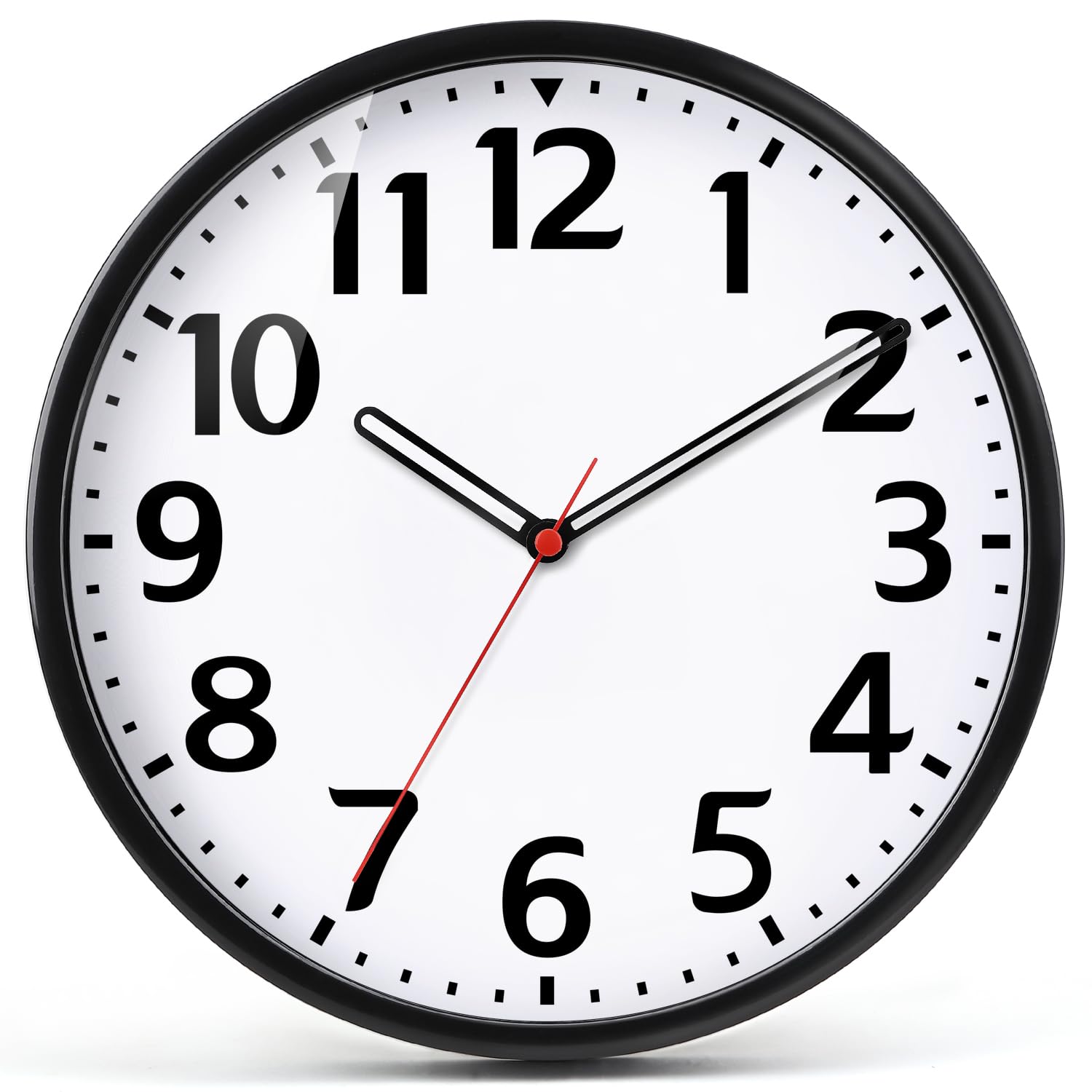 EMITDOOG 9 Inch Wall Clock Battery Operated Silent Non-ticking Wall Clock Modern Quartz Design Decorative Livingroom Bedroom Indoor Kitchen Office