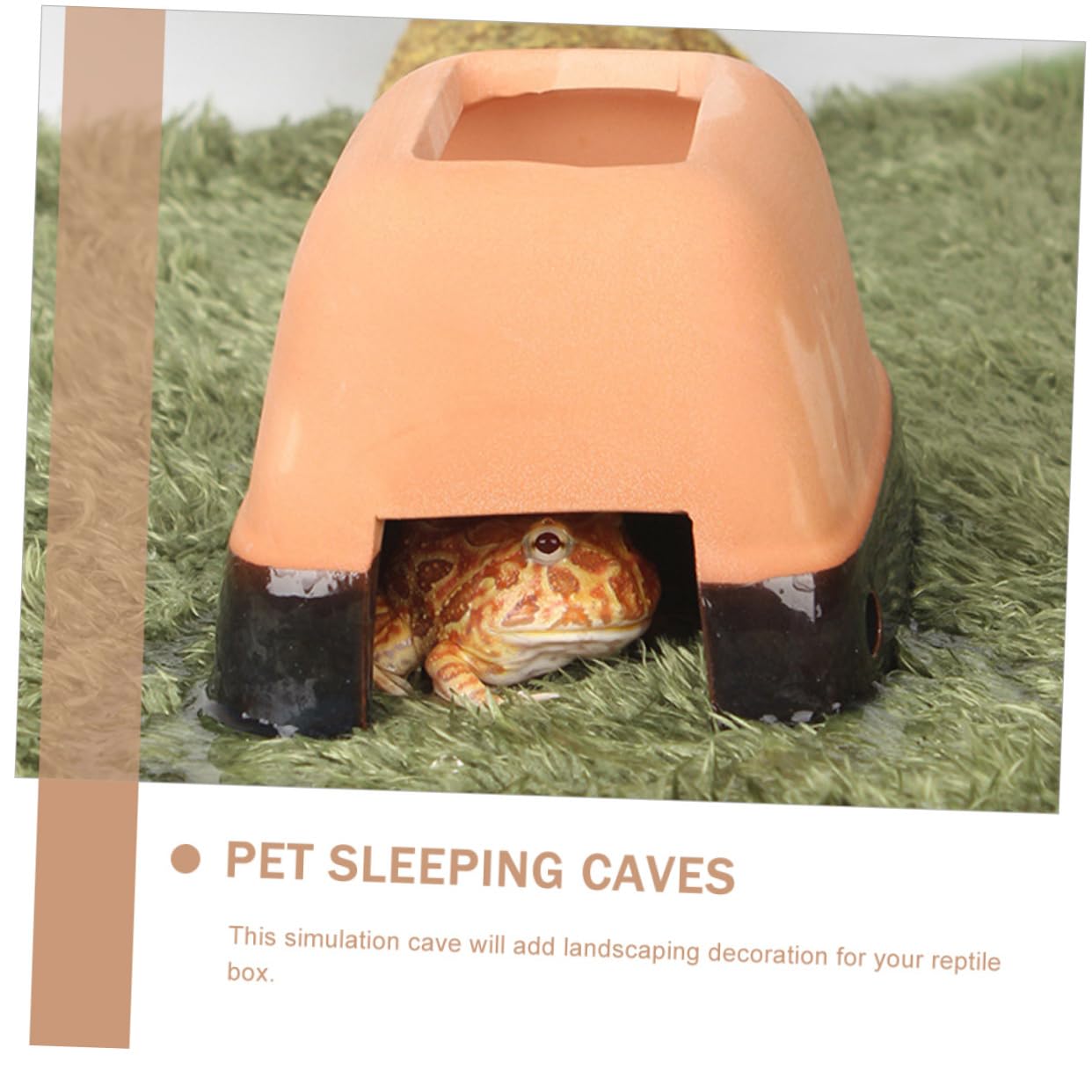 BESPORTBLE Caverna Umida Per Rettili Rifugio Realistico Per Lucertole e Nido Di Riproduzione Per Piccoli Animali Terrario Decorativo e Funzionale