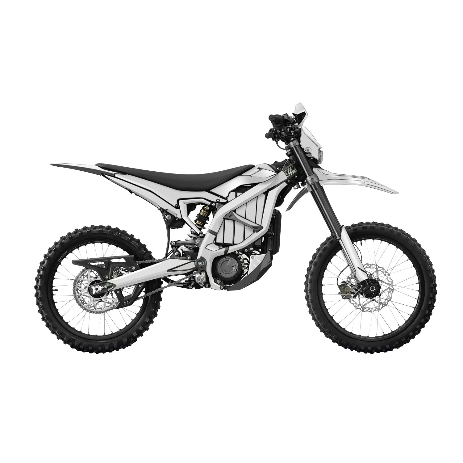 Surron Ultra Bee Graphics Kit Wrap - Solid White - Sur-Ron Skin - Premium 3M Vinyl Protective Wrap Decal Cover - Easy to Apply | Crafted in The USA by MightySkins