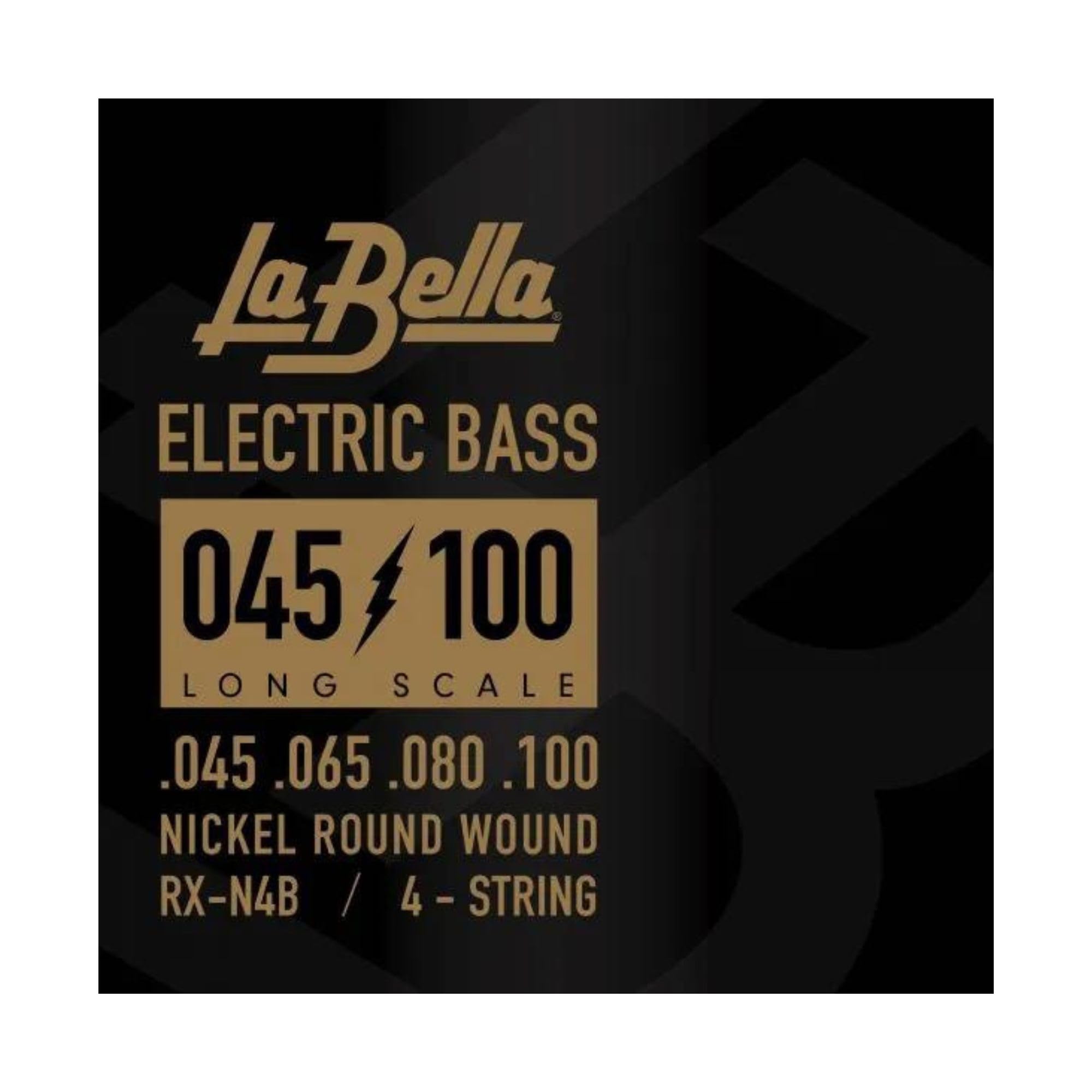 La Bella Strings »RX SERIES NICKEL PLATED - RX-N4B - E-BASS« Corde per Basso Elettrico - Nickel Plated Steel - 045-100