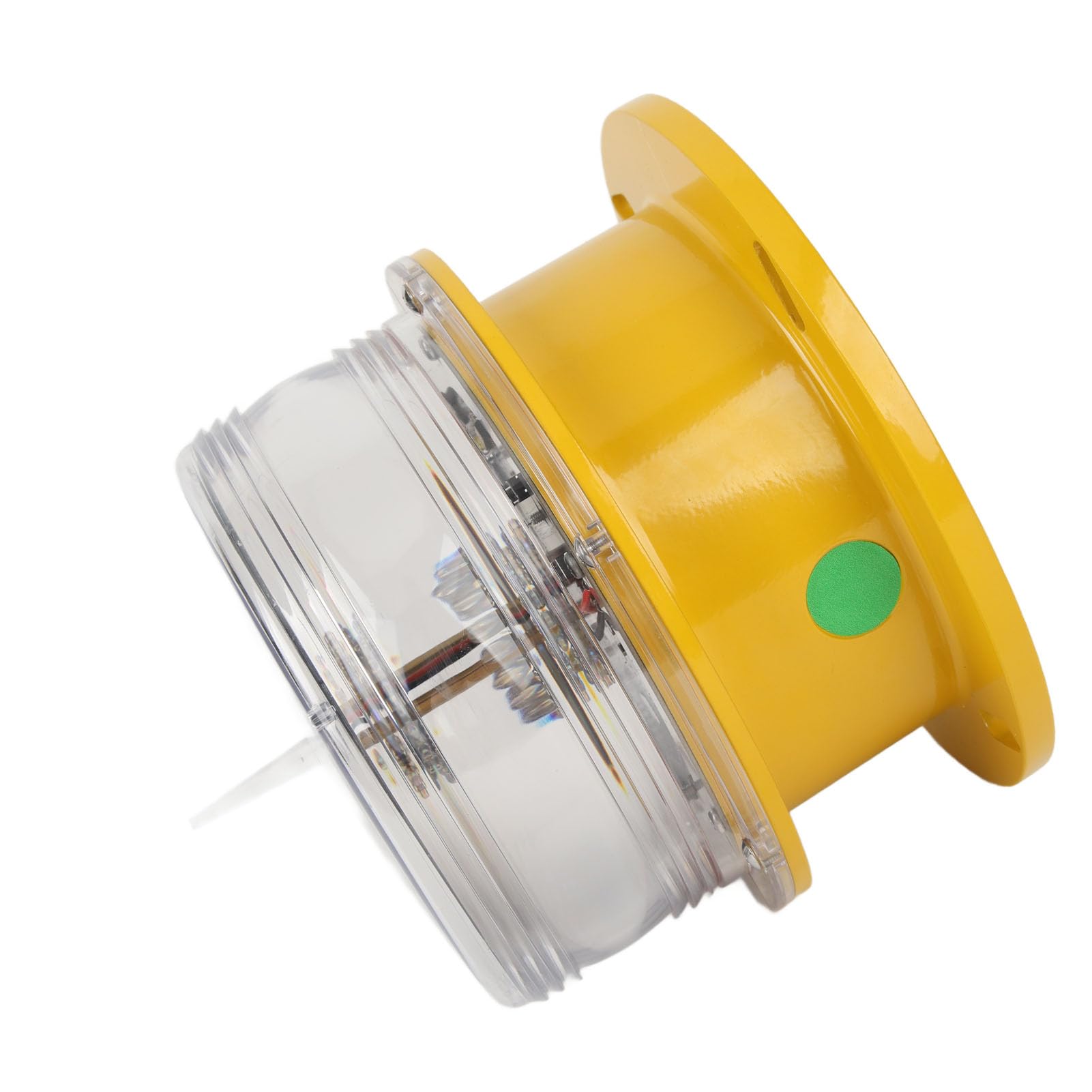 lyrlody Luce Solare a LED per Banchina, Faro per Barca Impermeabile IP68 con Illuminazione a 360 Gradi per Uso Marino (YELLOW)