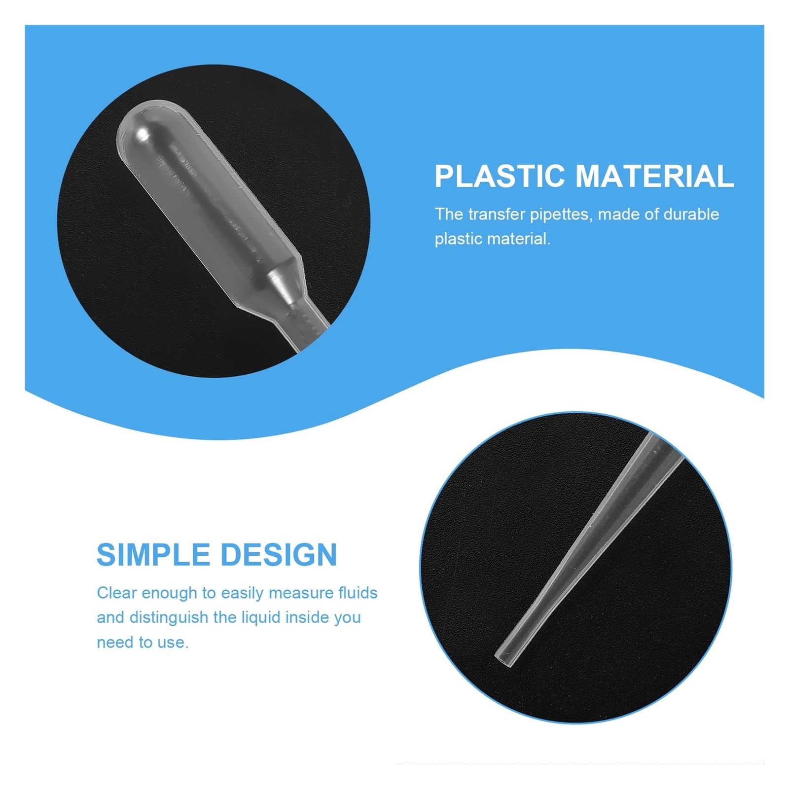 Laborpipette, 200 Stück Kunststoff-Tropfpipetten, 2 ml Transferpipetten, serologische Pipetten, Einweg-Laborpipetten, Lehrmaterial
