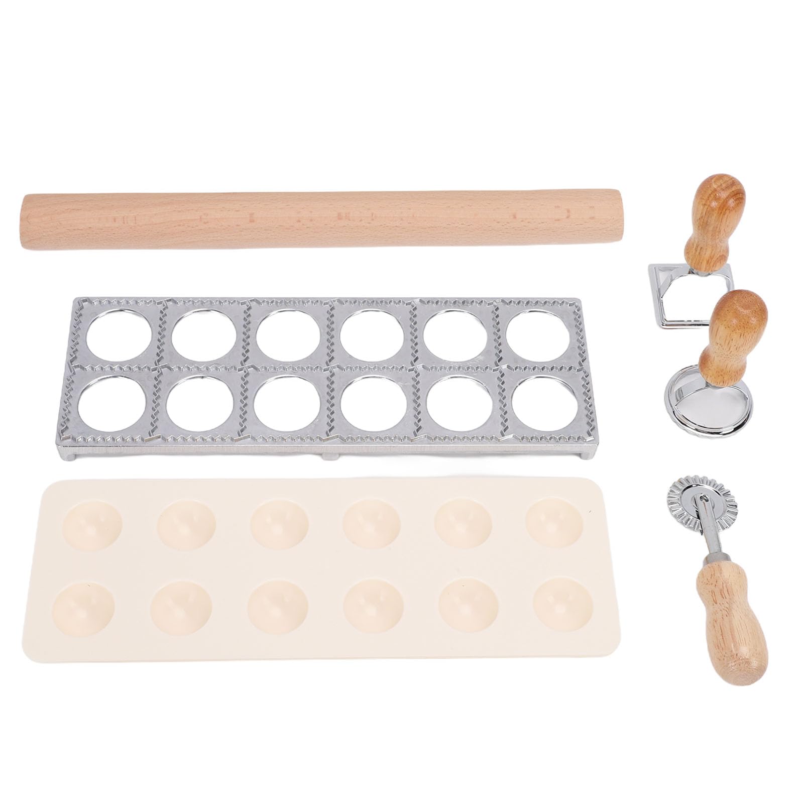 Kit de Presse à Raviolis lyrlody en Alliage d'Aluminium et Bois Premium