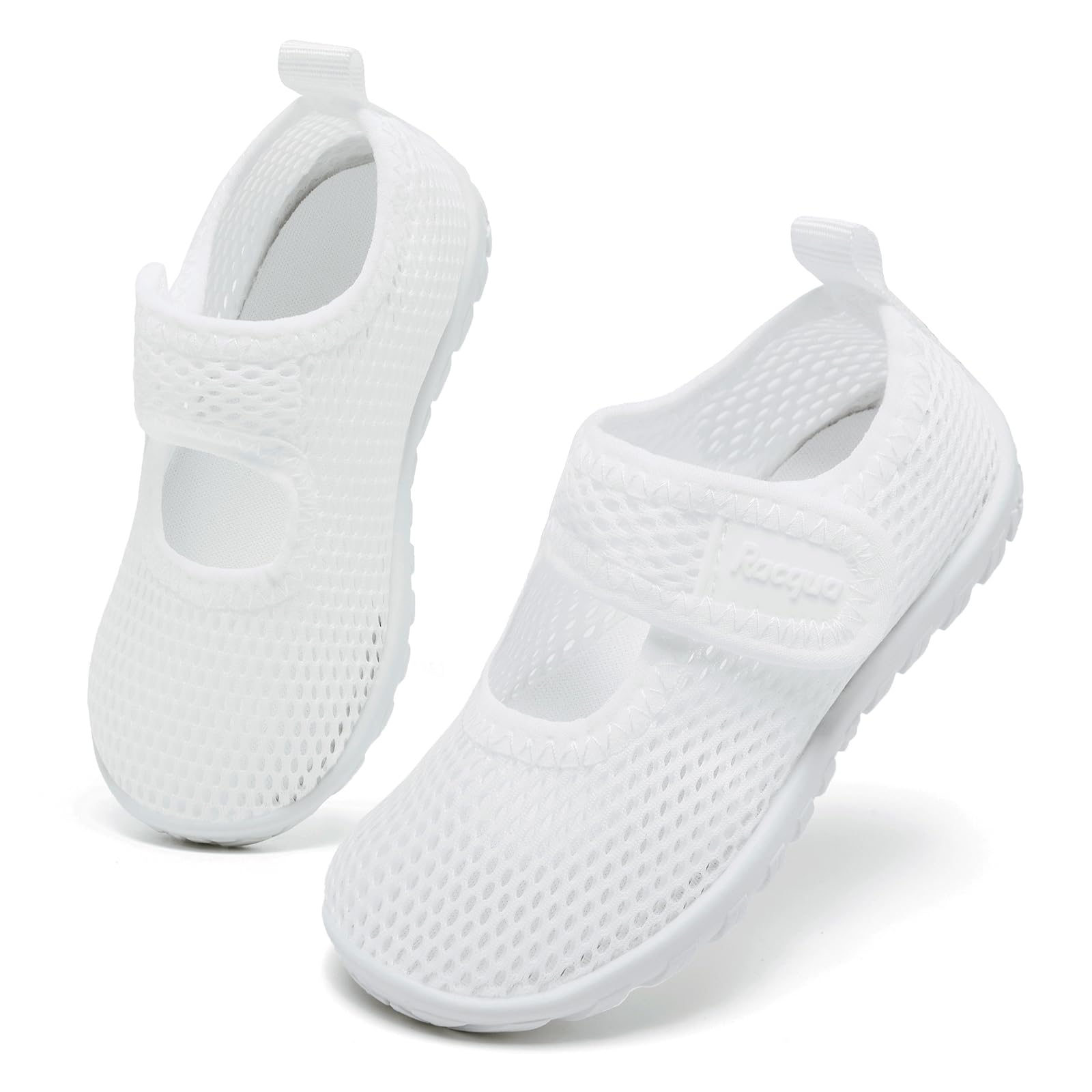 Racqua Infants Water Shoes Kids Girls Beach Shoes Aqua Sea Pool Wetsuit Swim Non-Slip Lightweight Quick Dry Outdoor Shoes for Toddler Girls White 6-12 Months