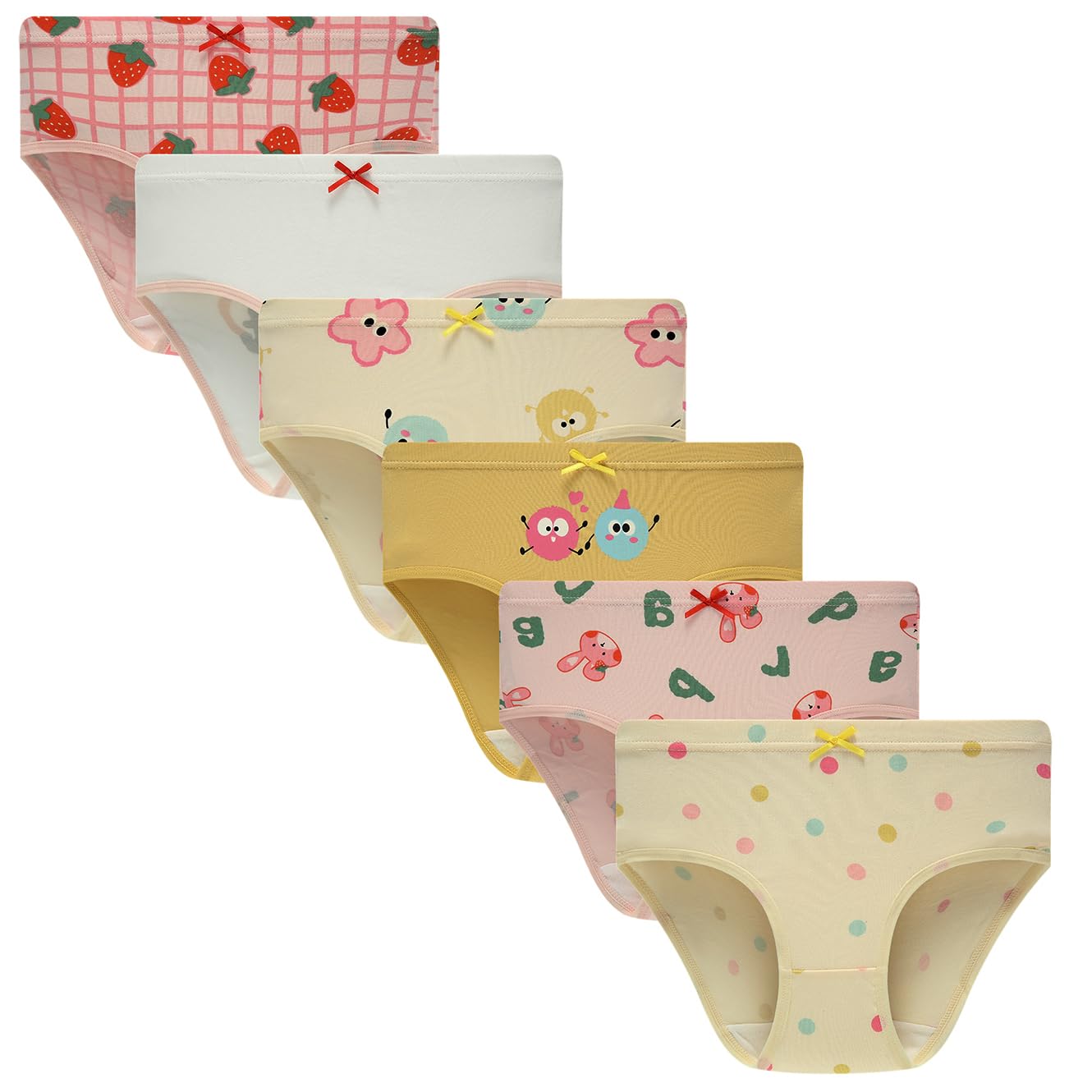benetia Girls Soft Cotton Underwear Little Kids Assorted Panties Pack of 6