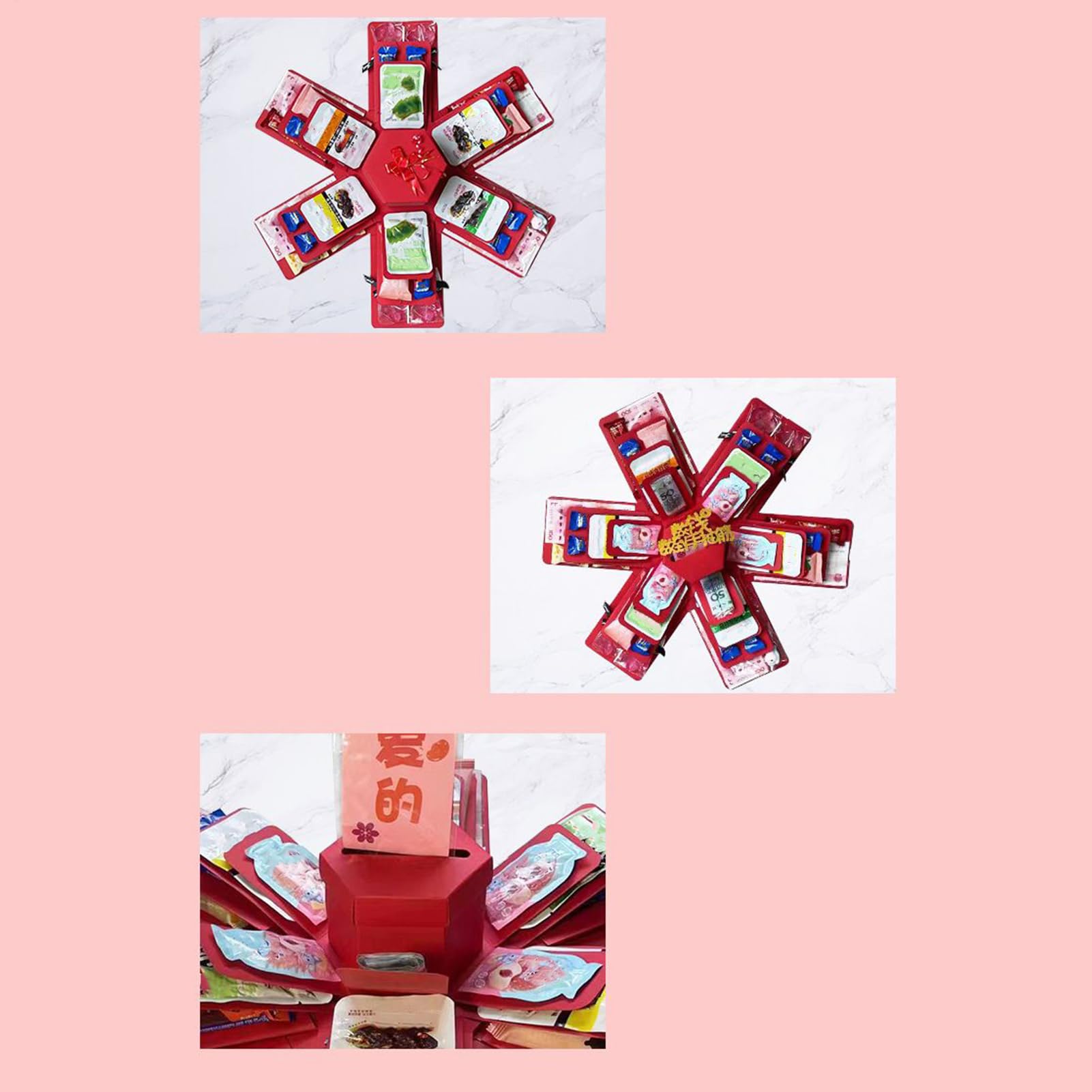 Handgefertigte Fotoalbumbox – 8 Schichten wiederverwendbare Urlaubs-Verpackungsmaterialien – Liebesbox Fotoalbum | Eltern, Studenten, Geburtstag, Hochzeit, Babyparty, Verlobung, Weihnachten