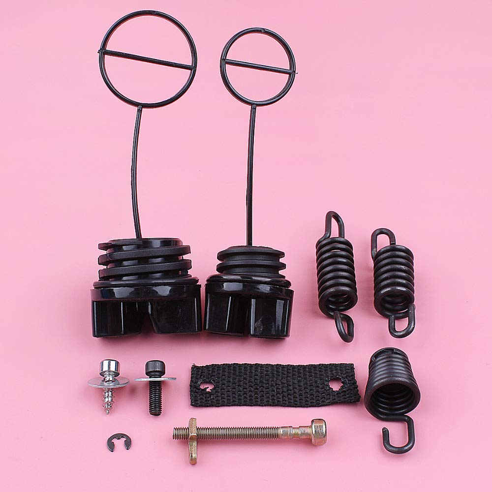Juego de resortes de choque AV for P 350 351, tapa de tanque de combustible, ajustador de cadena, tensor, bujía, motosierra, repuesto de repuesto