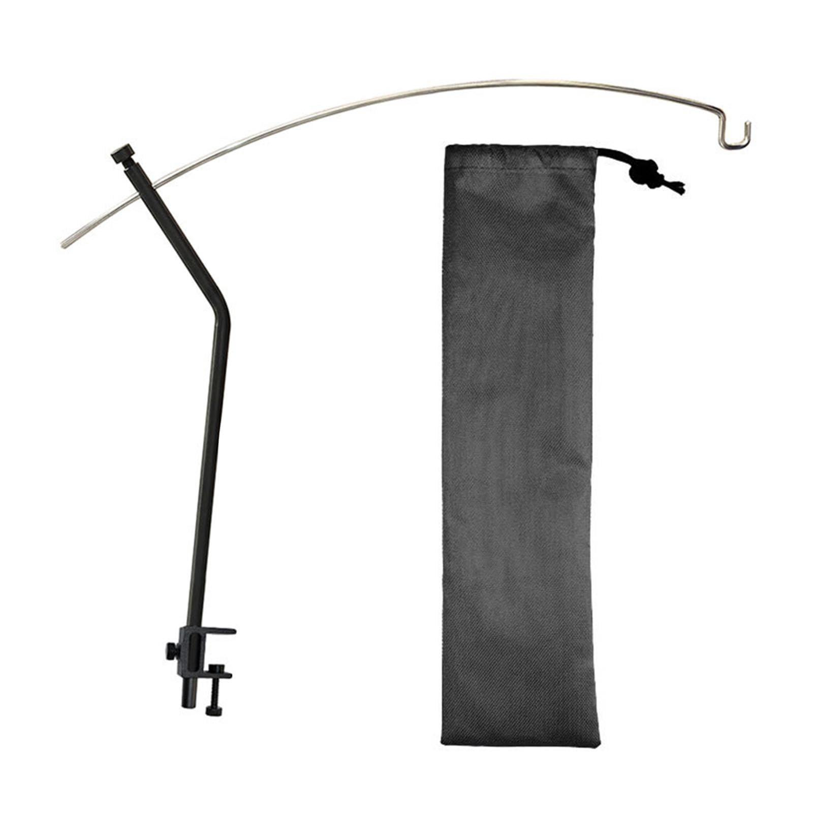 rockible Lantern Stand for Camping Courtyard Lamp Holder Hanger Lightweight Foldable Table Bracket for Picnic Backpacking BBQ Outdoor, Black