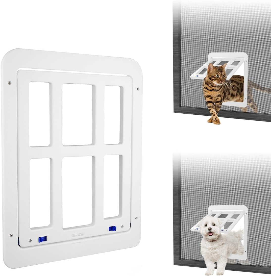 NAMSAN Cat Door for Screen Door 8.2 x 9.6 inches Entrance