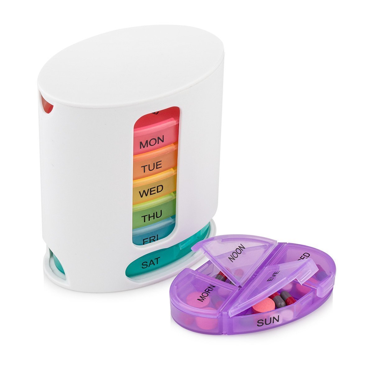 MURTISIDDH Medicine Storage Pill Pro box organizer with 7 single box and 4 daily compartments-image-37